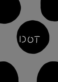 Gray and black. Polka-dot. Large.