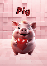 Cute Pig In Love Theme
