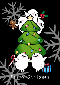 ประทับตราขี้เกียจคริสต์มาส!(สีดำ)