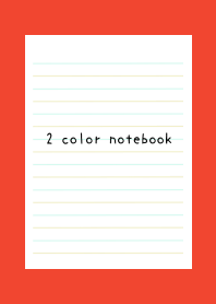 2 COLOR NOTEBOOKj-LB&YEL GR-RED