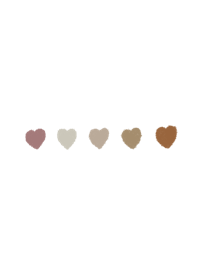 smoky PINK beige color Hearts