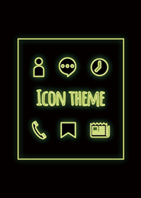 Neon kuning hijau / icon