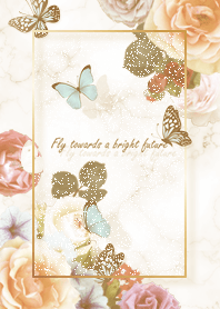 花と蝶と大理石5✿ベージュ05_1