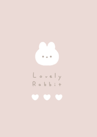 Rabbit&Heart/ pink beige LB