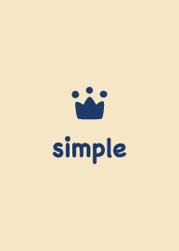 シンプル王冠2＊ネイビー