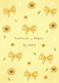 ดอกทานตะวัน ริบบิ้น สีเหลือง โดย จาจา
