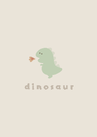 シンプル 恐竜×くすみブラウン