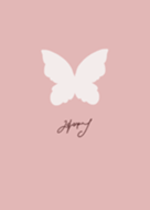 Simple butterfly, dull pink.