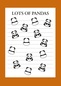 LOTS OF PANDAS NOTEBOOK-TERRACOTTA