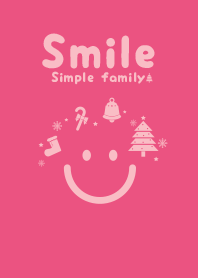 Smile & Xmas tree Carnation pink