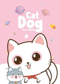 Cat&Dog Cutie Galaxy Pink