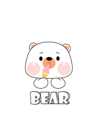Simple White  Bear Love Food  Theme