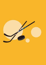 Ice hockey simple orange