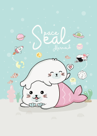 Seal Mermaid On Space (Blue)