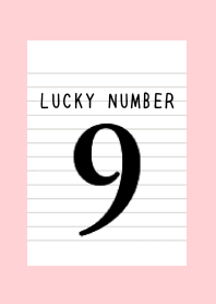 LUCKY NUMBER 9 NOTEBOOKj-PINK
