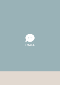 Small Button / Beige&Dull Blue Gray