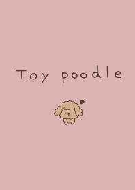 simple toy poodle dull pink
