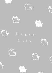 Small Cats (pattern)/gray white.