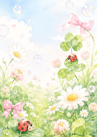 My Lucky Clover Daisy Bow