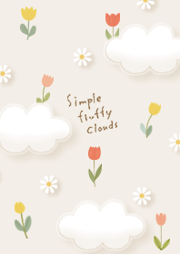 beige Simple fluffy clouds 03_2