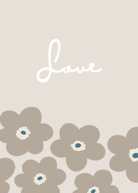in bloom, flower k / beige