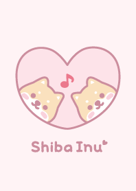 柴犬 音符 [粉]
