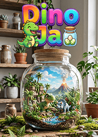 Dinosaurs in a glass jar 4