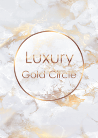 Marble Luxury Gold Circle #White