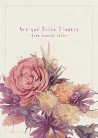 Antique dried flowers 9 / natural style