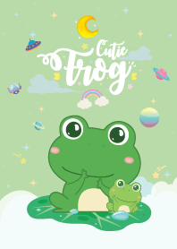 Frog Baby Galaxy Pastel Green