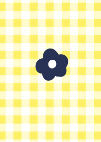 Yellow check and navy floral