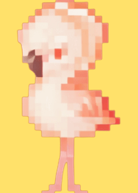 Flamingo Pixel Art Theme  Yellow 04