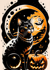 halloween cat 1739bB
