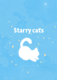 Starry cats (Sky blue)