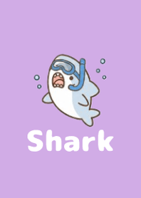 Fluffy Shark Summer Purple 02