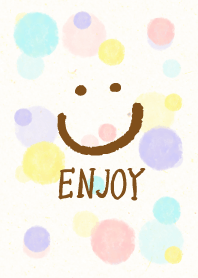 Enjoy smile-watercolor Polka dot4-