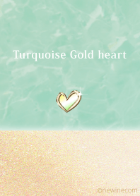 Turquoise Gold Heart
