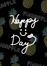 Smile pineapple - black19-