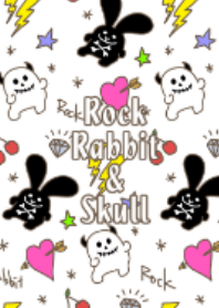 Rock rabbit and skull / pop tattoo