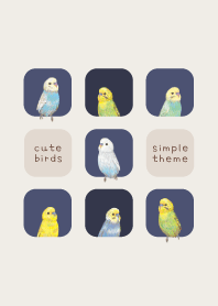 BIRDS - Budgerigar 01 - NAVY