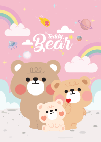 Teddy Bear Love Galaxy Pink