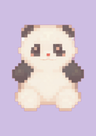 Panda Pixel Art Theme  Purple 04