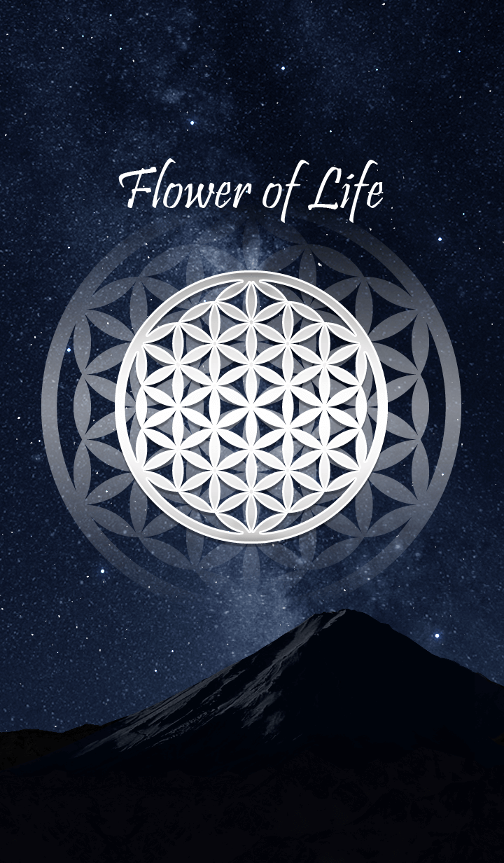 Flower of Life in the Starry Sky.