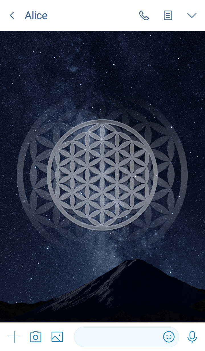 Flower of Life in the Starry Sky.