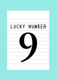 LUCKY NUMBER 9 NOTEBOOK-BLUE GREEN