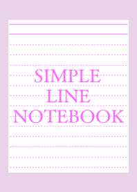 SIMPLE PINK LINE NOTEBOOK-LIGHT PURPLE