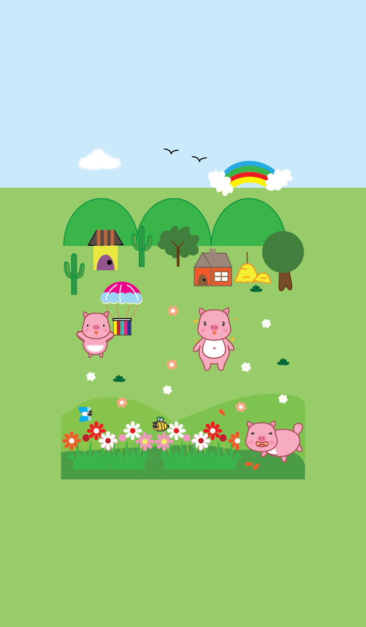 Simple cute pig theme v.9