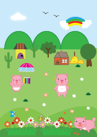Simple cute pig theme v.9
