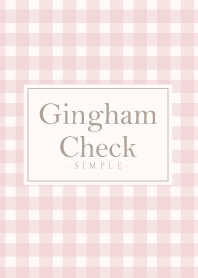 Gingham Check Natural Pink 10 -MEKYM-