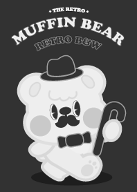 Muffin Bear : Retro B&W